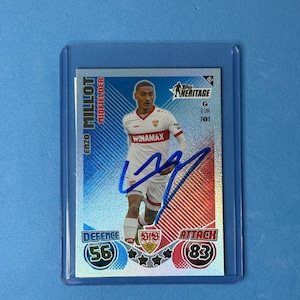 Enzo Millot signierte Match Attax Karte mit COA