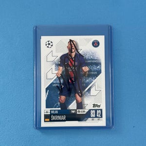 Milan Skriniar signierte Match Attax Karte mit Echtheitszertifikat