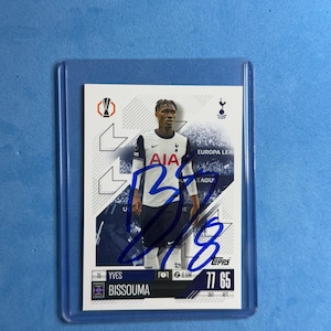 Yves Bissouma signierte Match Attax Karte mit COA
