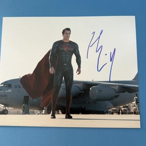 Henry Cavill Signed Man of Steel 10”x8” Photo with COA