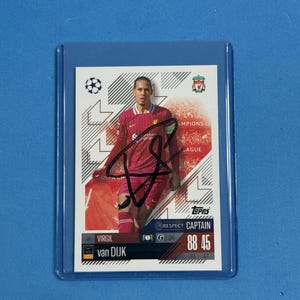 Virgil van Dijk Signed Match Attax Card with COA