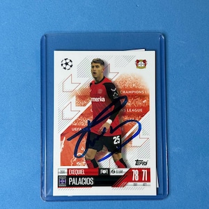 Exequiel Palacios signierte Match Attax Karte mit COA