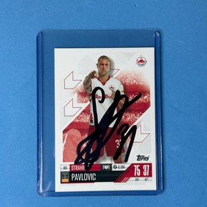Strahinja Pavlovic signierte Match Attax Karte mit COA