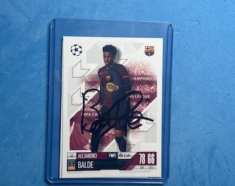 Alejandro Balde Signed Match Attax Card with COA