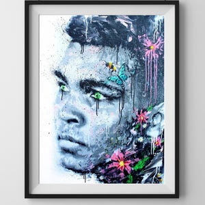 Póster A4 de la impresión artística de Muhammad Ali