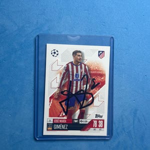 Jose Maria Gimenez signierte Match Attax Karte mit COA