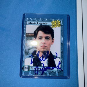 "Matthew Broderick signierte Sammelkarte ""Movie Legends"" Sammelkarte mit COA."