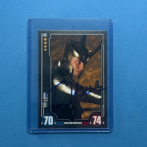 Tom Hiddleston Signed Hero Attax Card with COA
