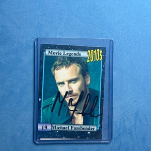 Michael Fassbender signierte Sammelkarte 'Movie Legends' Sammelkarte mit COA