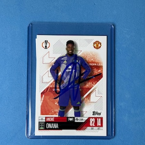 Andre Onana signierte Match Attax Karte mit COA