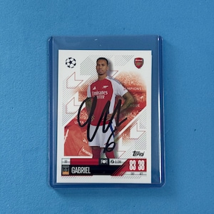 Gabriel Magalhaes signierte Match Attax Karte mit COA
