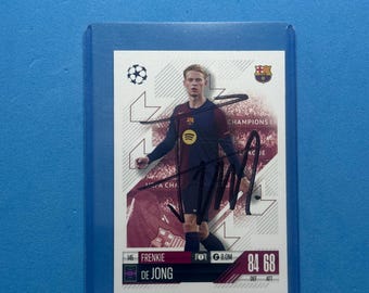 Frenkie De Jong Signed Match Attax Card With COA - Etsy