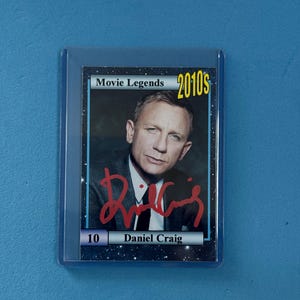 Daniel Craig signierte Sammelkarte 'Movie Legends' Sammelkarte mit COA