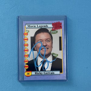 Carte à collectionner « Movie Legends » signée par Ricky Gervais avec certificat d'authenticité
