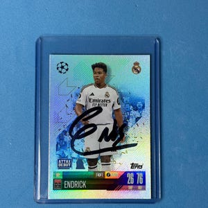 Endrick signierte Match Attax Karte mit COA