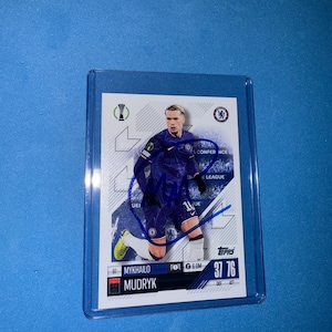 Meine signierte Match Attax Karte mit Echtheitszertifikat