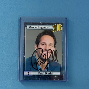 Paul Rudd signierte Sammelkarte 'Movie Legends' Sammelkarte mit COA