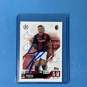 Stefan Posch signierte Match Attax Karte mit Echtheitszertifikat