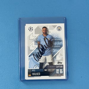 Kyle Walker signierte Match Attax Karte mit COA
