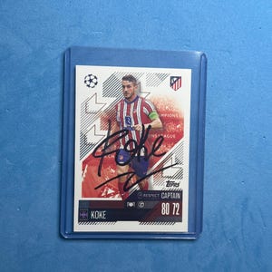 Koke signierte Match Attax Karte mit COA