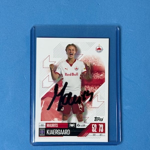 Maurits Kjaergaard signierte Match Attax Karte mit COA