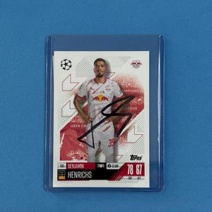 Benjamin Henrichs signierte Match Attax Karte mit Echtheitszertifikat