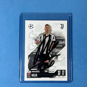 Arkadiusz Milik signierte Match Attax Karte mit Echtheitszertifikat