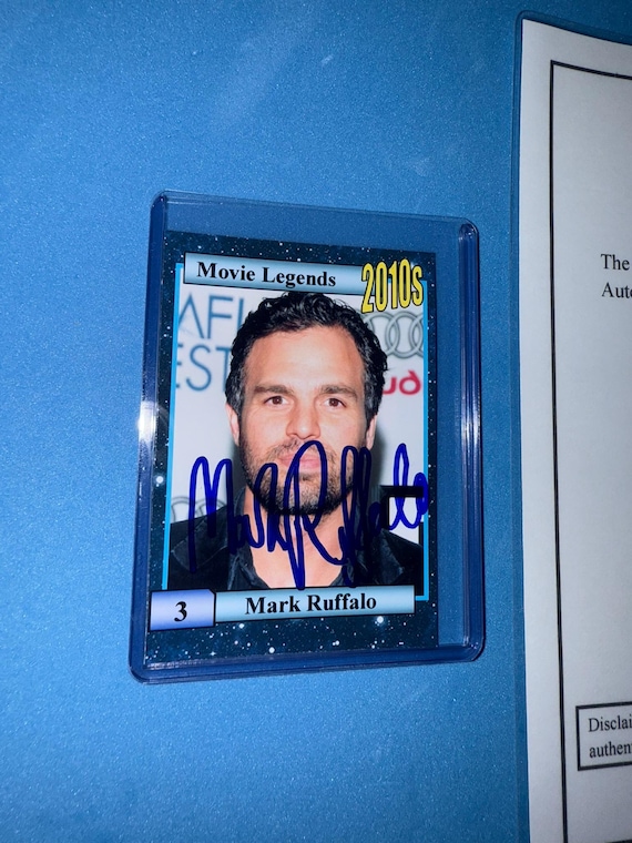 Mark Ruffalo Signed Collectible 'movie Legends' Trading Card With