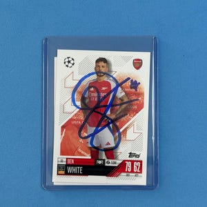 Ben White signierte Match Attax Karte mit COA