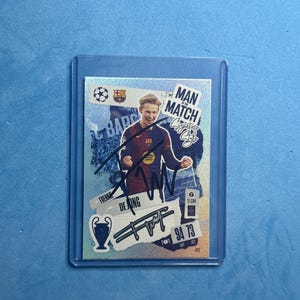 Frenkie De Jong signierte Match Attax Karte mit COA