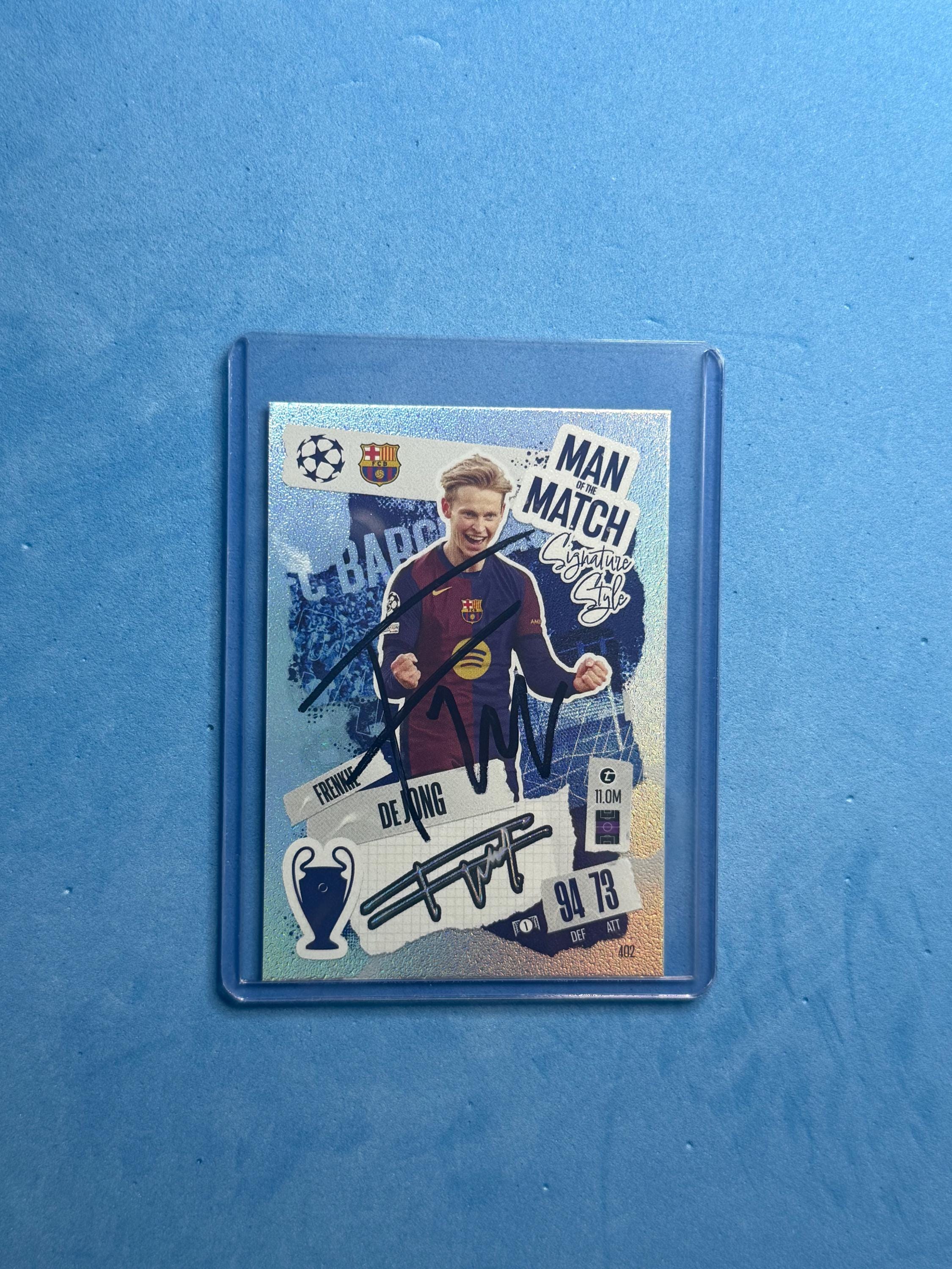 Frenkie De Jong hand signed FC Barcelona autograph card