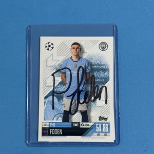 Carte Match Attax signée Phil Foden avec certificat d&#39;authenticité