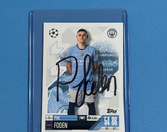 Phil Foden Signed Match Attax Card with COA
