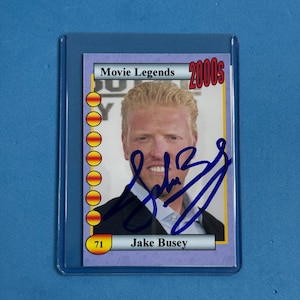 Jake Busey Signed Collectible &#39;Movie Legends&#39; Trading Card with COA