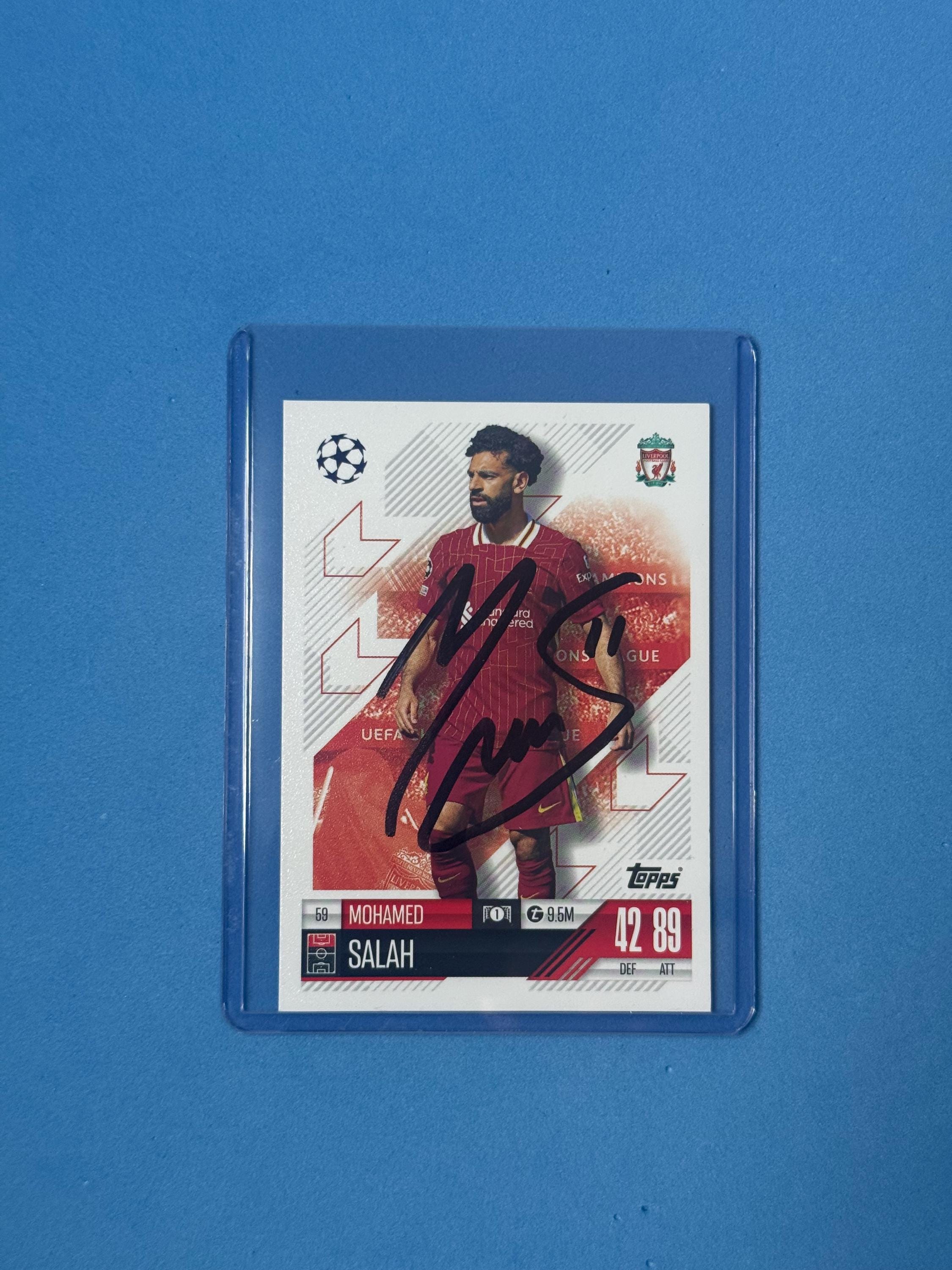 Mohamed Salah Signed Match Attax Card With COA - Etsy