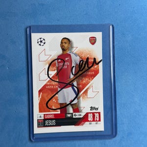 Gabriel Jesus signierte Match Attax Karte mit COA