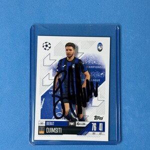 Berat Djimsiti signierte Match Attax Karte mit COA