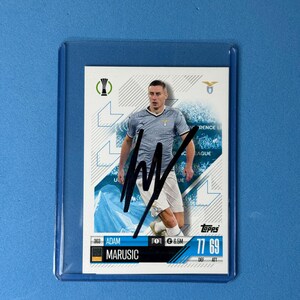 Adam Marusic signierte Match Attax Karte mit COA