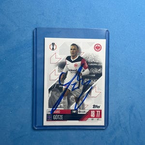 Mario Gotze signierte Match Attax Karte mit Echtheitszertifikat