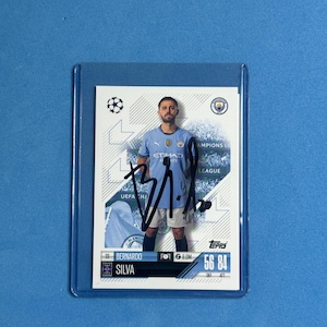 Bernardo Silva signierte Match Attax Karte mit COA