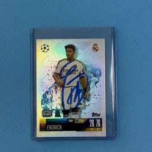 Endrick signierte Match Attax Karte mit COA