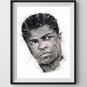Póster A4 de la impresión artística de Muhammad Ali