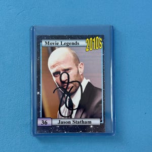 Jason Statham signierte Sammelkarte 'Movie Legends' Sammelkarte mit COA