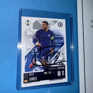 Reece James signierte Match Attax Karte mit COA