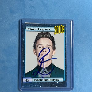 Eddie Redmayne signierte Sammelkarte 'Movie Legends' Sammelkarte mit COA