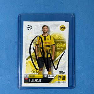 Niclas Fullkrug signierte Match Attax Karte mit COA