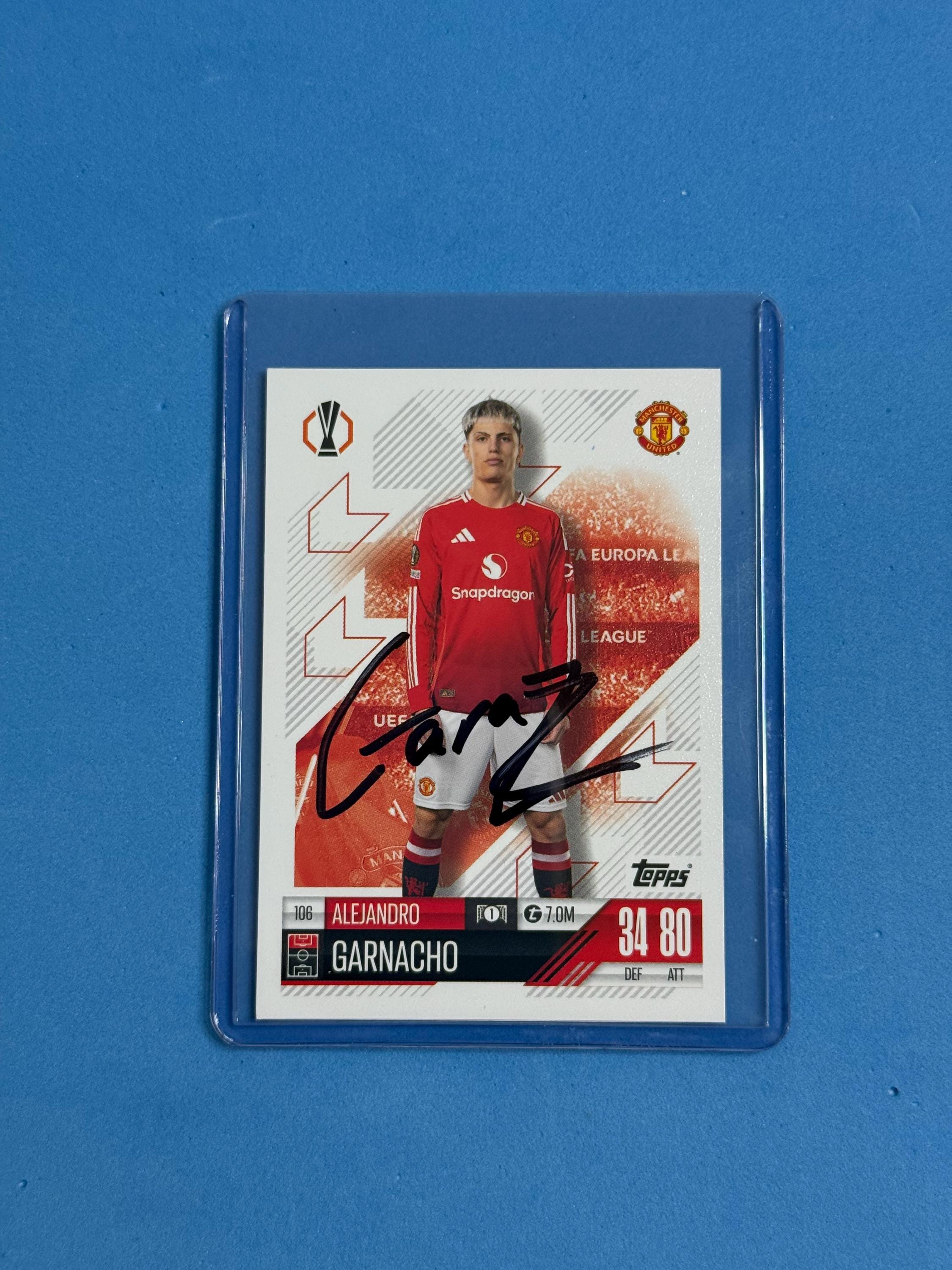 Alejandro Garnacho Signed Match Attax Card With COA - Etsy