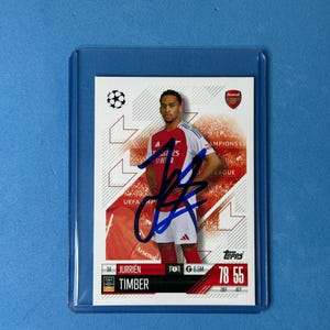 Jurrien Timber signierte Match Attax Karte mit COA