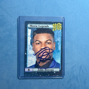 Tarjeta coleccionable autografiada de John Boyega 'Movie Legends' con certificado de autenticidad
