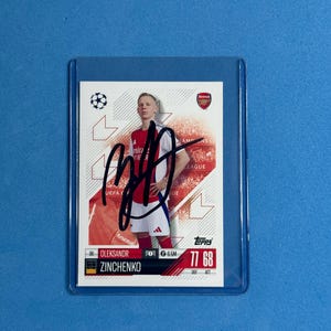 Oleksandr Zinchenko signierte Match Attax Karte mit Echtheitszertifikat